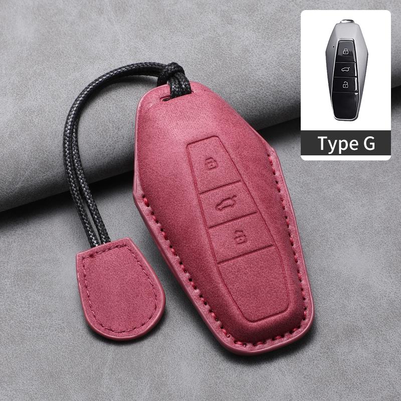 

For Chery ICar 03 ICAR03 AIQAR EQ7 EQ5 EQ3 JAECOO J6 Keychain Accessories Sheepskin Leather Car Smart Key Case Cover Protector