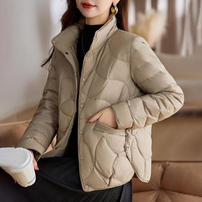 Daunenjacke Damen Kurz Winter Damen Entendaunen Modejacke Plus Stehkragen