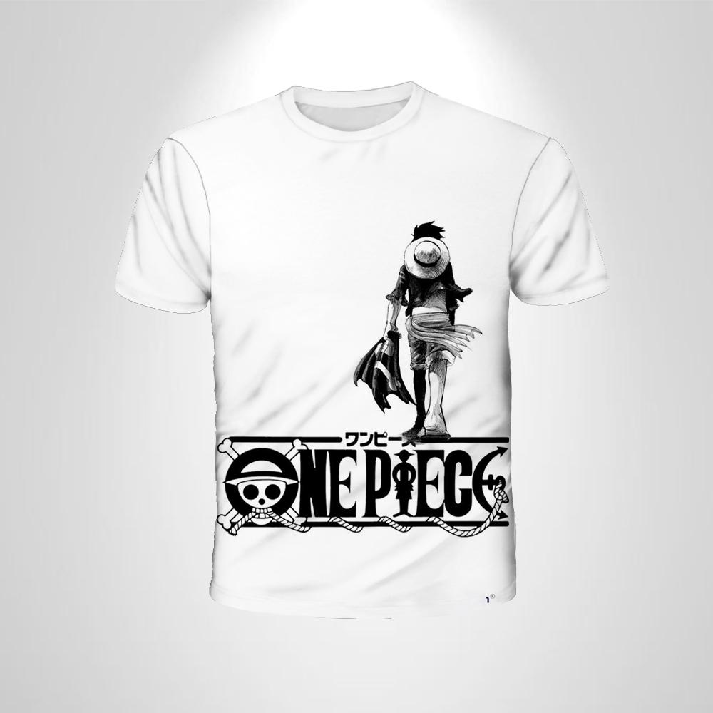 Wendy4 Cartoon Korte Mouw Cosplay Luffy Mannen Anime One Piece Jongen T-shirt man Top Jongen Losse mannen Kleding Zwart T-shirt 140