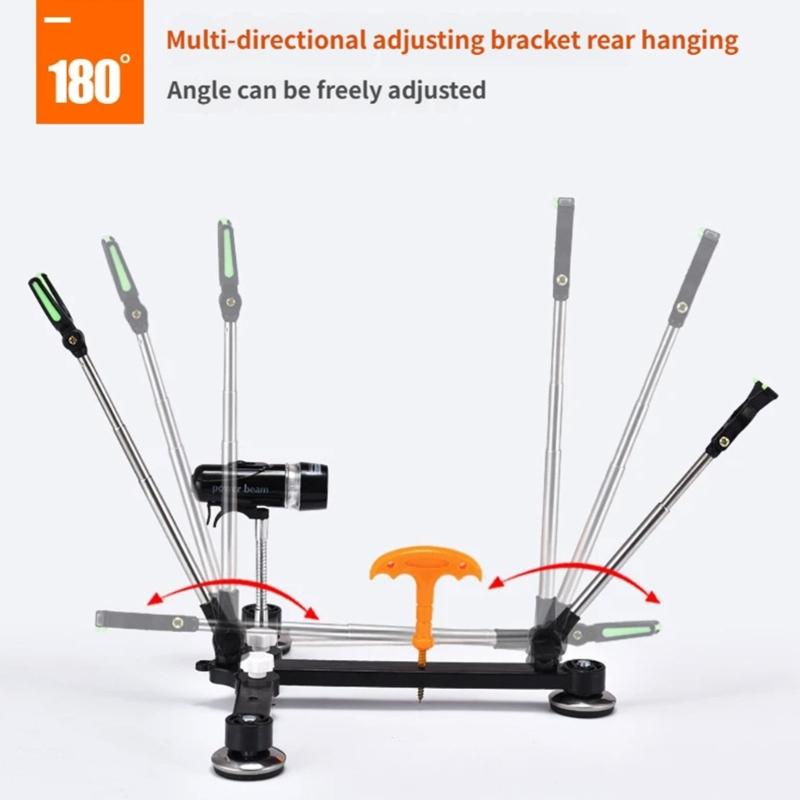 Rafts Ice Fishing Stand Fishing Rod Holder Rack with Adjustable Angles Enhances Grip And Stability For Outdoor Fishing