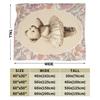 Soft Warm BlanketKids Adult Camping Border Painting Art Bear Throw Blanket  Flannel Bedspread For Bedroom Novelty Sofa Bed Cover