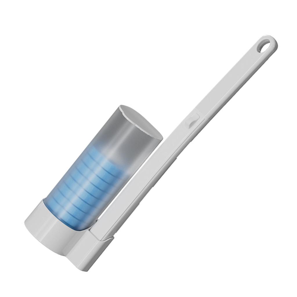 Disposable Toilet Brush Set Remove Stains Toilet Cleansing Brush with 6 Replaceable Dissolving Brush Head