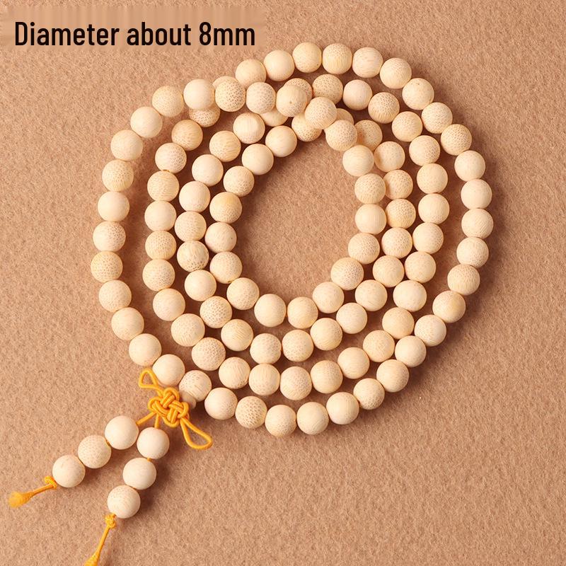 

Golden Bamboo Bracelet & Necklace: 108 Buddhist Prayer Beads, 8mm/10mm Round, DIY Handheld Beads.