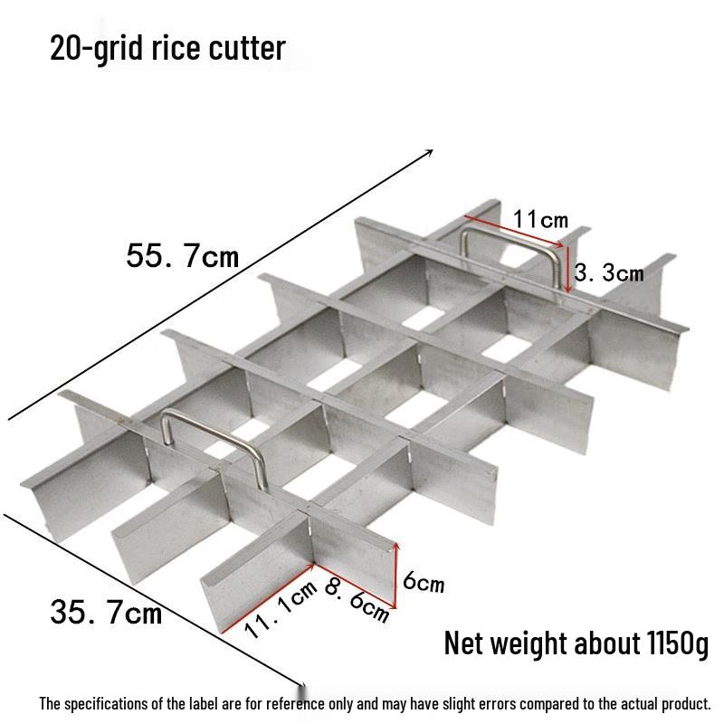 20-Compartment Stainless Steel Meal Divider
