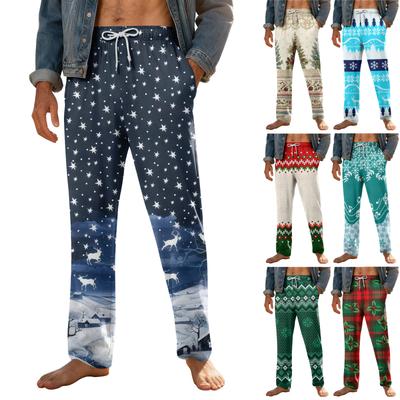 Men's Home Soft Pajama Pants Drawstring With Pockets Casual Sports Pants
