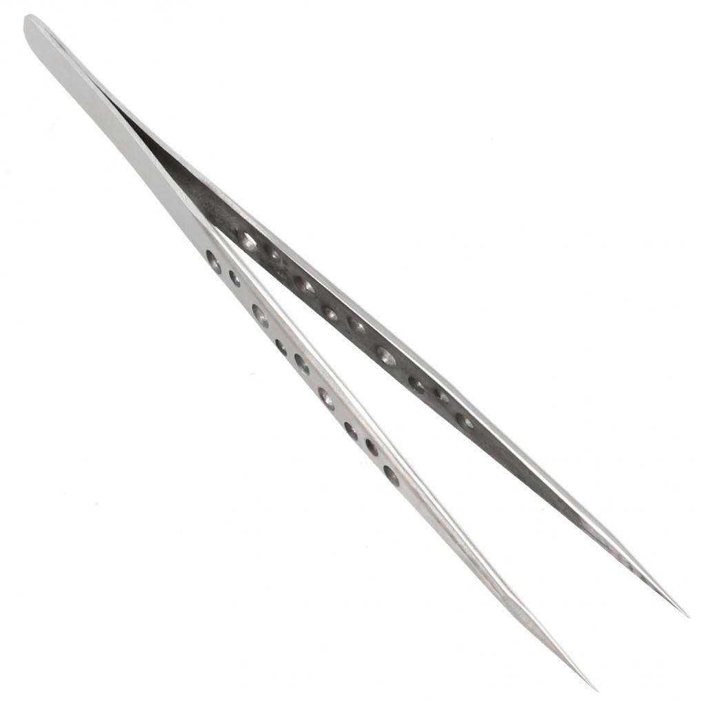 Small Tweezers Stainless Steel Straight Tip 124-140mm 1pcs