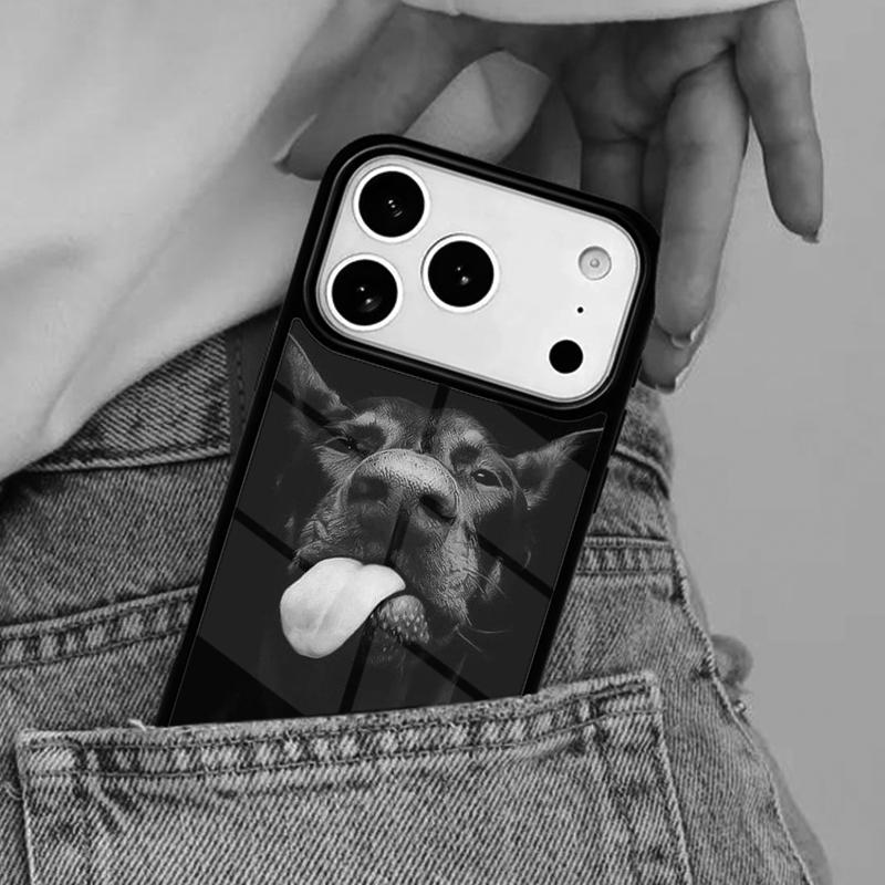 Cute Doberman Pinscher Dog Phone Case for iPhone 16e 15 14 13 12 17 Pro Max Plus Air 17pro Cover Coque