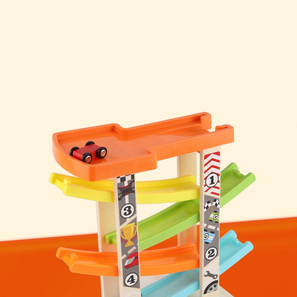 Dětská závodní dráha s rampou, mini autíčko, hračka pro děti, klouzavá dráha, sada autíček pro děti, chlapce, dívky