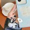 Adorable Cat Design Keyring Pendant Phone Decorative Accessories Resin Texture Phone Strap Suitable for Everyday Use