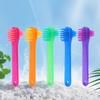 1/5/10 Pcs T-Shape Denture Dedicated Plastic Brush Toothbrush Dual Head False Teeth Brushes Braces Retainer Descaling Brush