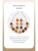 European Retro Holiday Style Two-Tone Acrylic Jewelry Set: Water Drop Earrings & Necklace