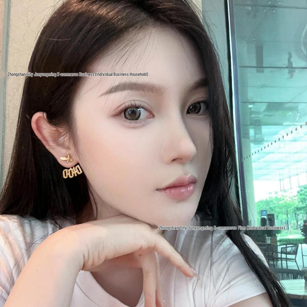 Golden Bee Asymmetrical Earrings for Women: Unique Design