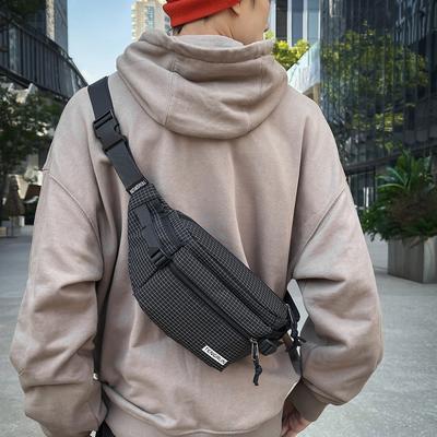 Breast Bag Men'S Trendy Brand Shoulder Messenger Bag Couple Student Casual Satchel Sports Cycling Fanny Pack Mobile Phone Bag Women