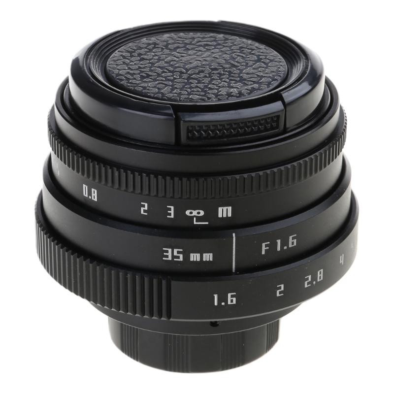 Large Aperture Camera Lens Accessories 35mm F1.6 C-Mount CCTV Camera Lens Replacement for M4/3 Mount Camera Adapter