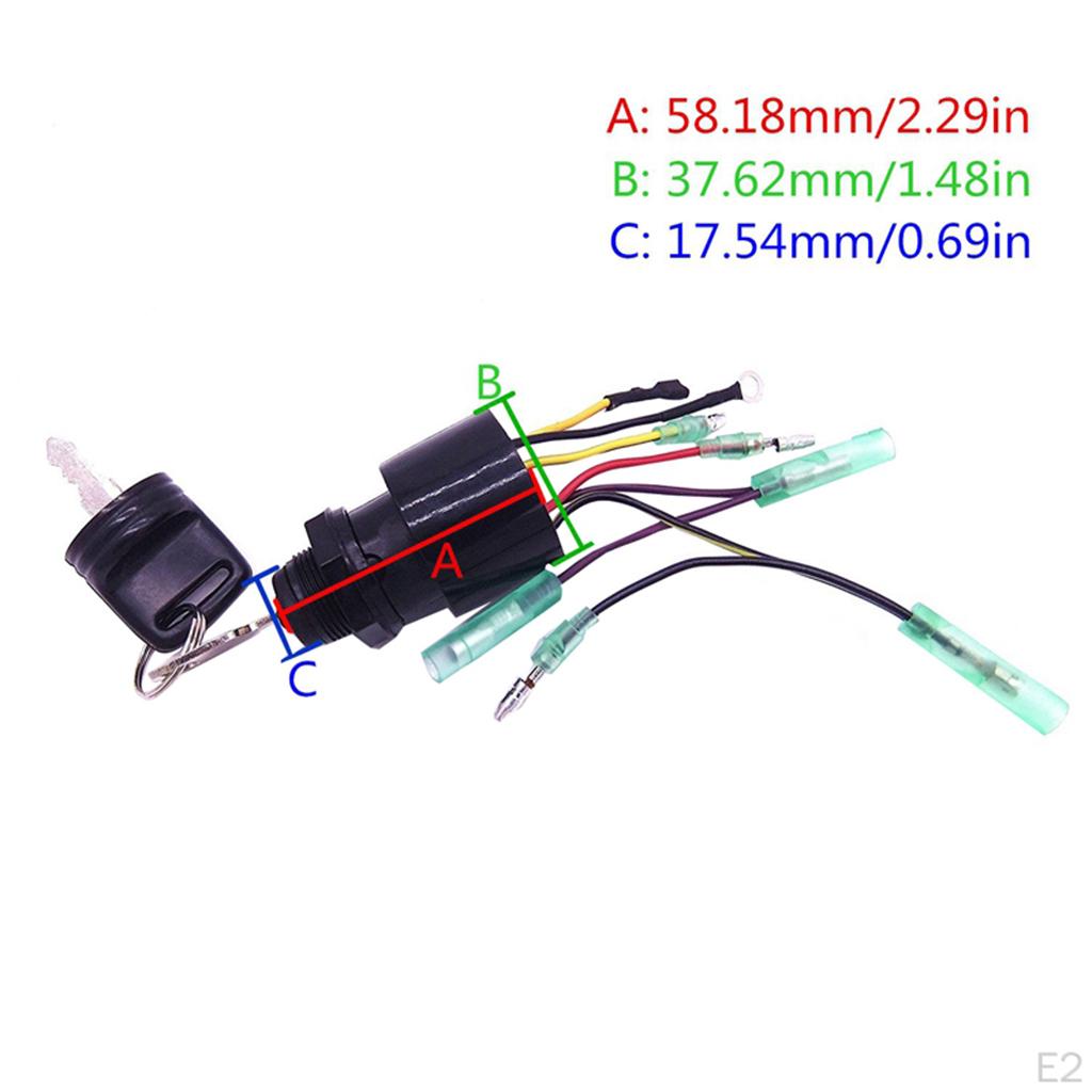 Boat Ignition Switch with two keys for Mariner 3 Position 87-17009A5 .