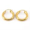 18K Gold Titanium Steel Hollow Hoop Earrings for Women - Versatile and Stylish