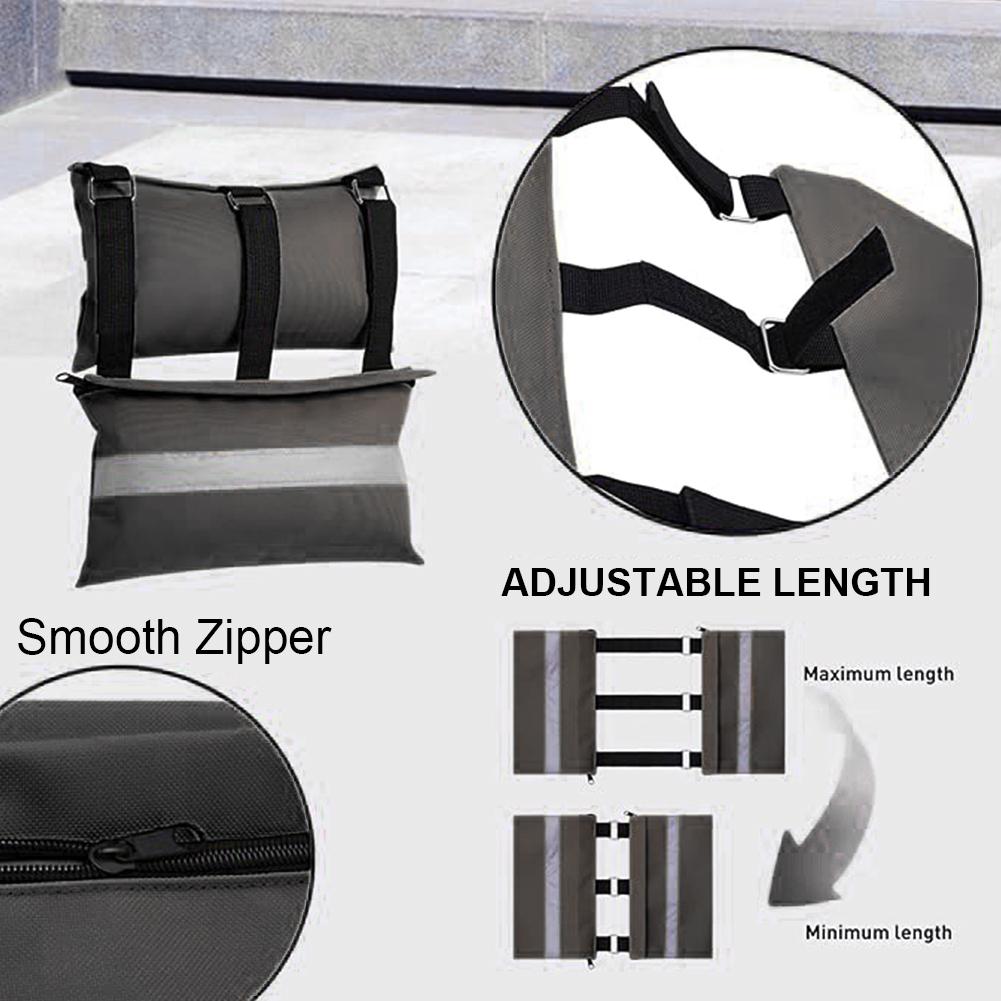 RV Sewer Weight Bag with Reflective Strip 600D Oxford Cloth Camping Drain Weight Bag Waterproof for RV Sewer Hose Fastening