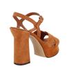 Salvatore Ferragamo Sonya Platform Heel Sandals Brown