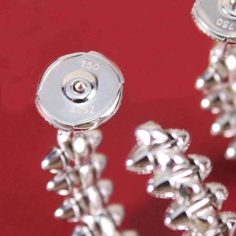 New Vintage Hot Brand Earrings Bullet Eardrop Luxury Jewelry for Women Fashion Designer Pure 925 Sterling Silver Lady Ear Stud