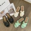 Damensandalen im Feenstil mit flacher Sohle für den Sommer – römische Strandschuhe mit weicher Zehenpartie