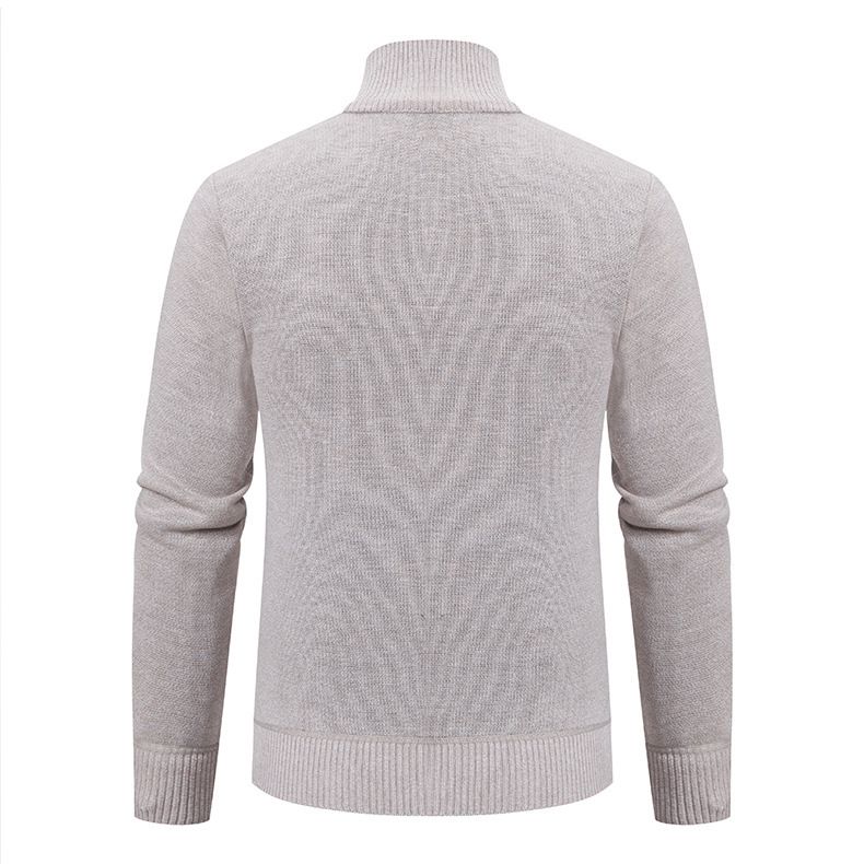 Winter Herren Strickjacke Pullover Jacke Stehkragen Gestrickt Dick Gestrickter Pullover