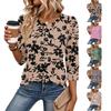 T-shirt da Donna alla Moda a Manica a Tre Quarti con Girocollo Top Casual per l'Uso Quotidiano