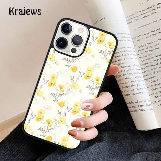 Minimalist Aesthetic Flower Phone Case For iPhone 17 Air 16 15 14 Max Plus 11 12 13 Pro Max Phone Cover Coque Fundas