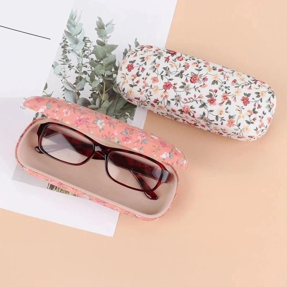 Cloth Retro Floral Glasses Case Hard Shell Reading Glasses Box Eyewear Accessories