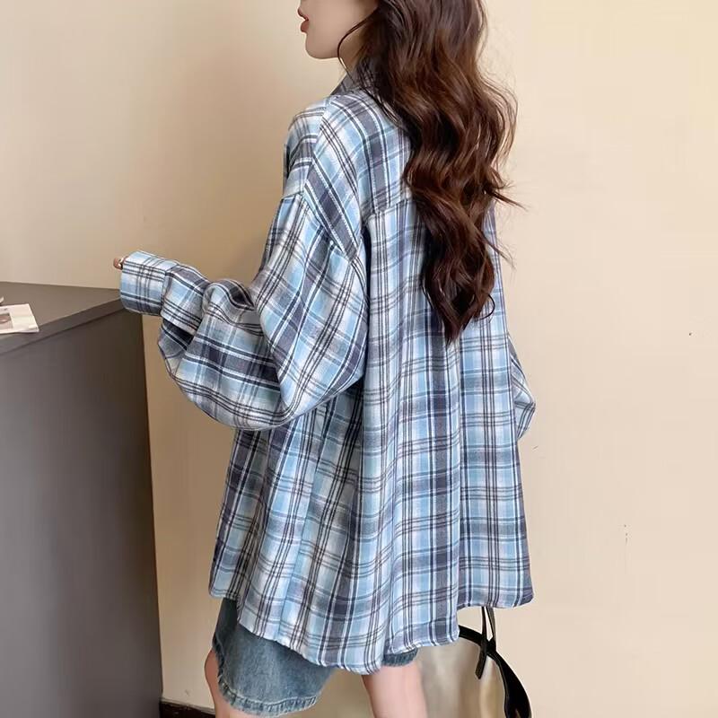 La Chapelle Women's Casual Plaid Shirt Jacket