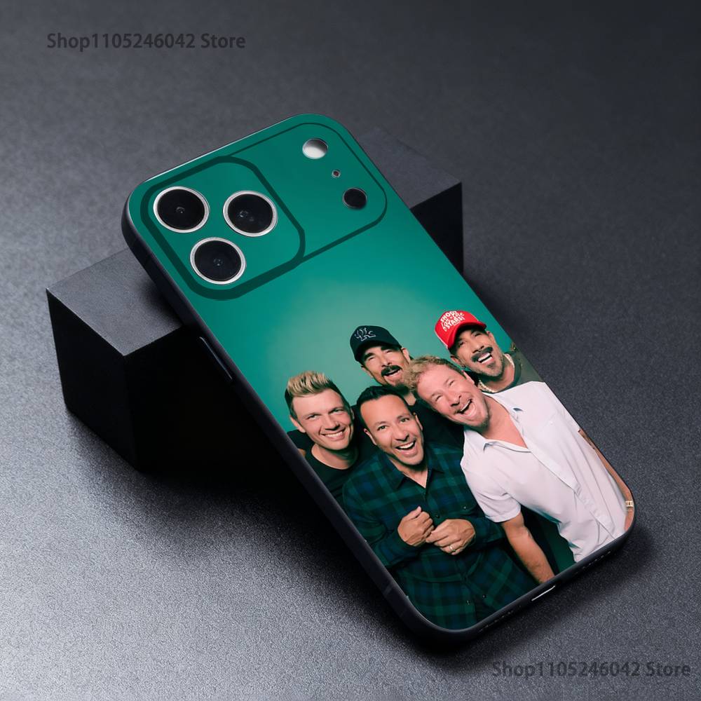 B-Backstreet Boys BSB Black Soft Cover Phone Case For iPhone 17,16,15,14,13,12,11,Pro,XS,Max,XR,Plus,E,SE4,Mini