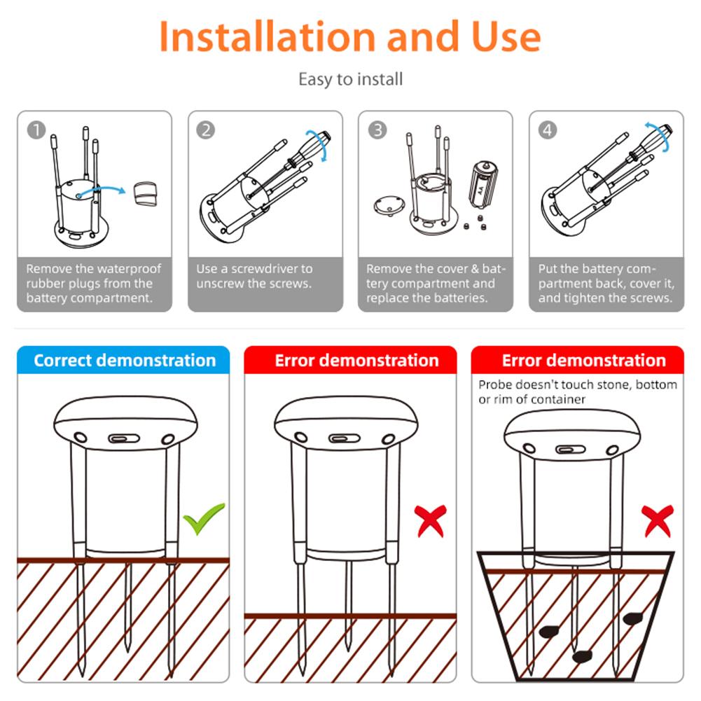 Automation Irrigation Detector for Tuya ZigBee IP66 Waterproof Soil Moisture Sensor APP Real Time Monitor for Garden Lawn