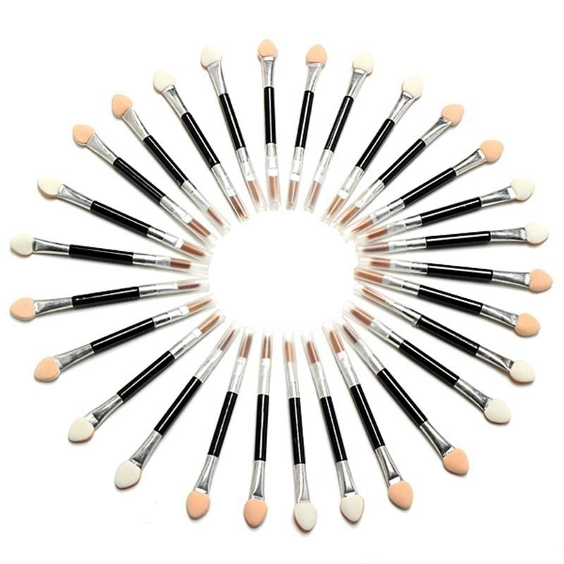 10Pcs Two Head Eye Shadow Lip Brush Two In One, Portable Sponge Eye Shadow Stick, Novice Makeup Brush Beauty Tools