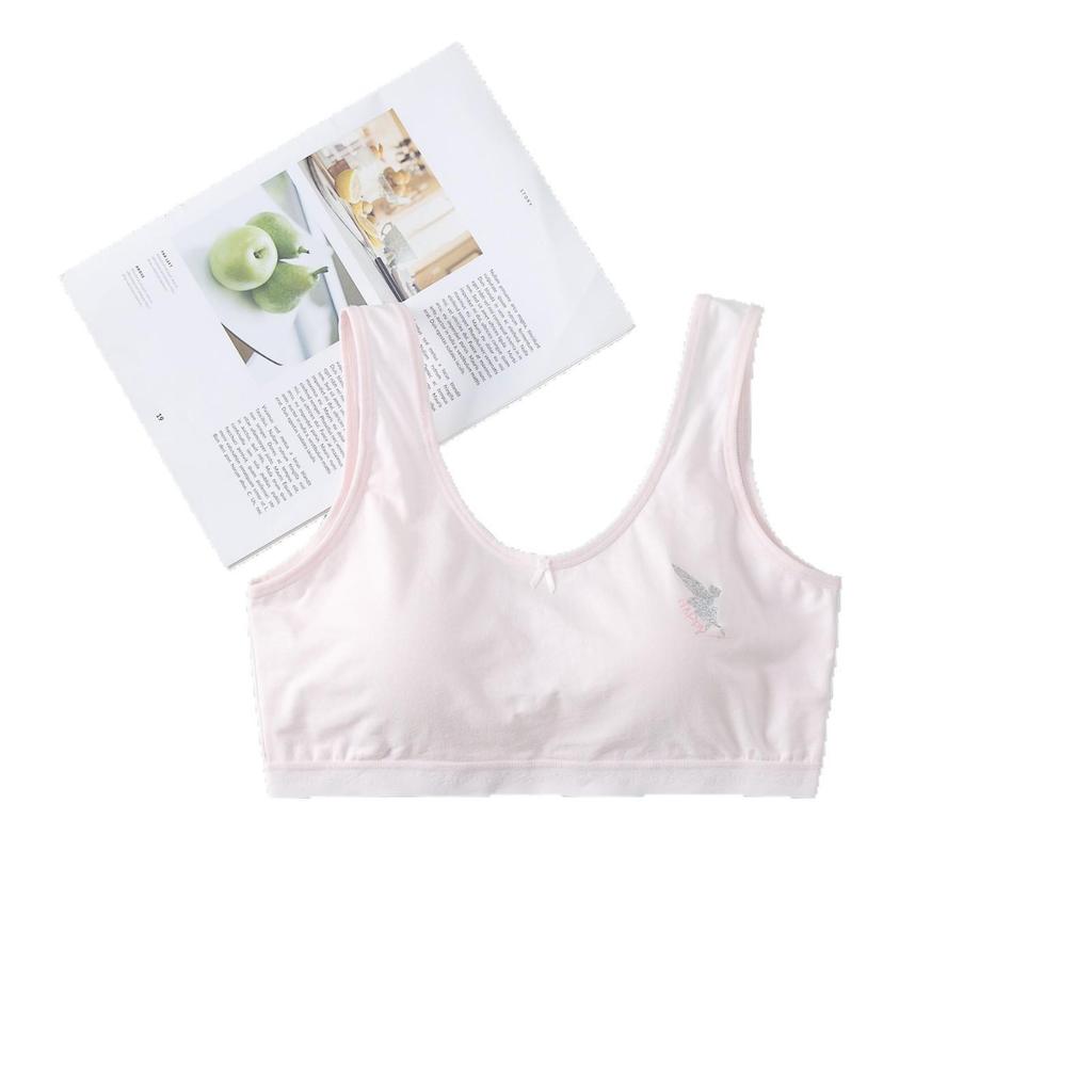 Children's Pure Cotton Camisole Vest for Girls - Anti-Show Sports Bra for Young Teens