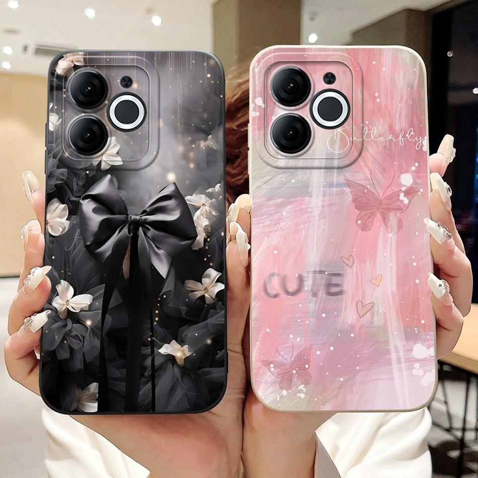 For Itel A80 Beautiful Bow Rose Painting Phone Case For Itel A80 A671L A671LC Shockproof Soft Silicone Cases