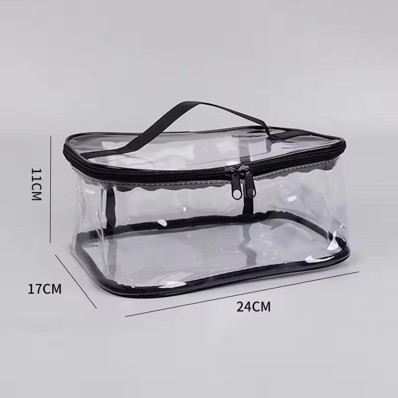 New Transparent Storage Bag Pouch with Zipper Carry Handle for Lego Small Building Blocks Toy Home Organization Outdoor Travel