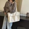 Canvas Bag Large Capacity Fashion Women's Bag New Spring and Summer Fashion Simple Handbag Women's Bag Commuter Shoulder Bag