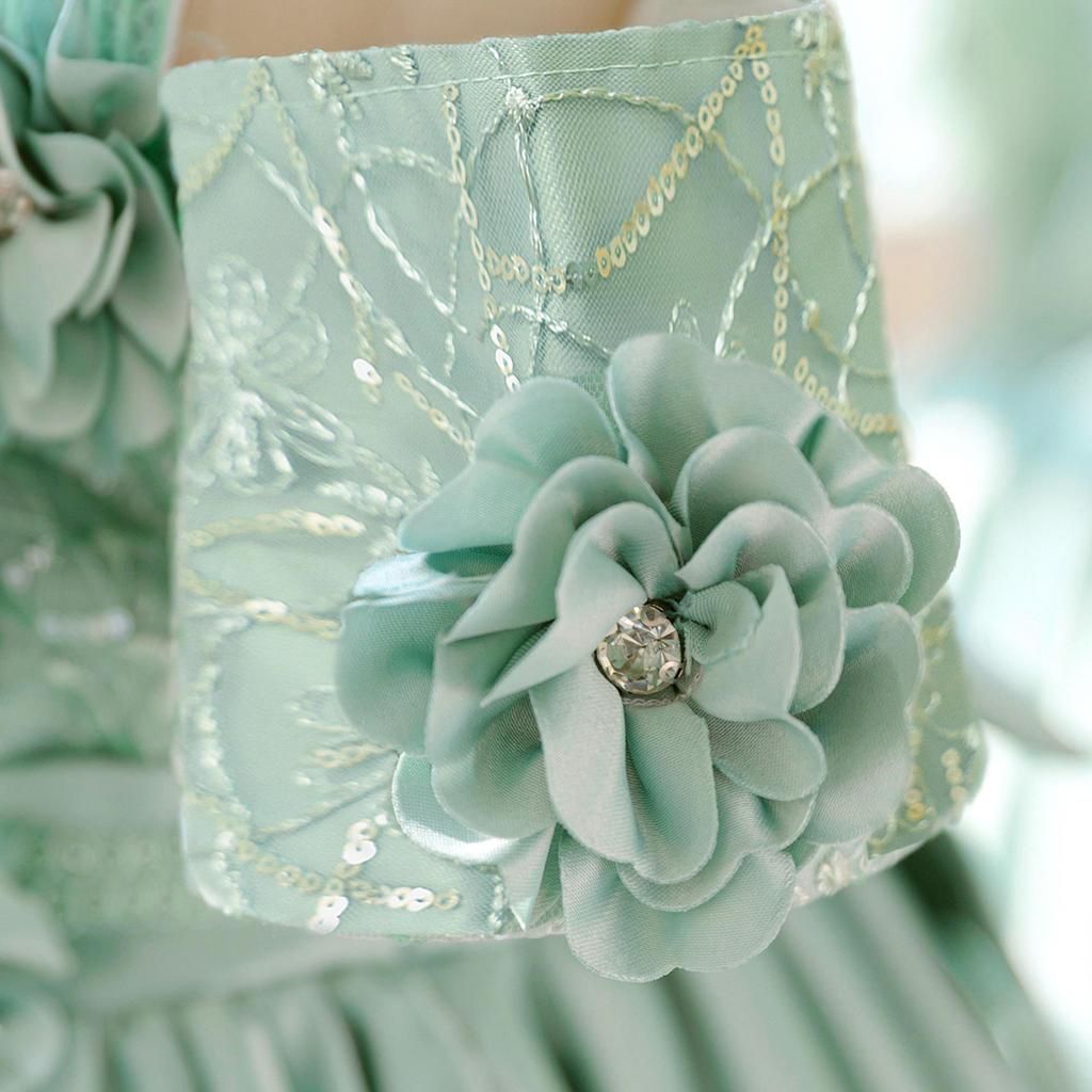 Children's Formal Lace Princess Dress with 3D Flowers