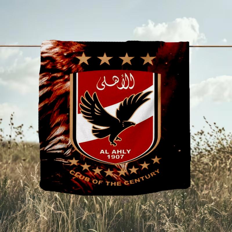 1PC Al Ahly FC Printed Soft Flannel Blanket Throw for Adult Bedroom Living Room Sofa Camping Travel Fan gifts Christmas Gifts