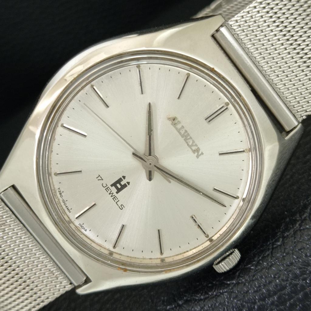 ВИНТАЖНЫЕ МЕХАНИЧЕСКИЕ ЧАСЫ ALLWYN 6300A ИНДИЯ МУЖСКИЕ ОРИГИНАЛЬНЫЙ ЦИФЕРБЛАТ a706060-1