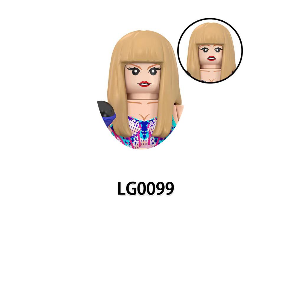 LG1015 Mädchen Bausteine Berühmte Zusammenbausteine Prinzessin Mini-Puppen Actionfiguren Kinder Niedliche Kawaii Spielzeuge für Weihnachtsgeschenke