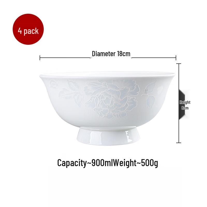 Wuhe Bone China High-Foot Bowl Set