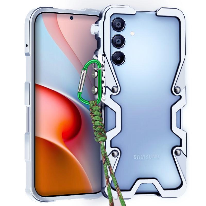 

For Samsung a15 Armor Screw Metal Frame Shockproof Cover For Samsung a15 a16 4G 5G Aluminium Bumper Cases Heavy Duty Fundas Galaxy A16 5G серебряный