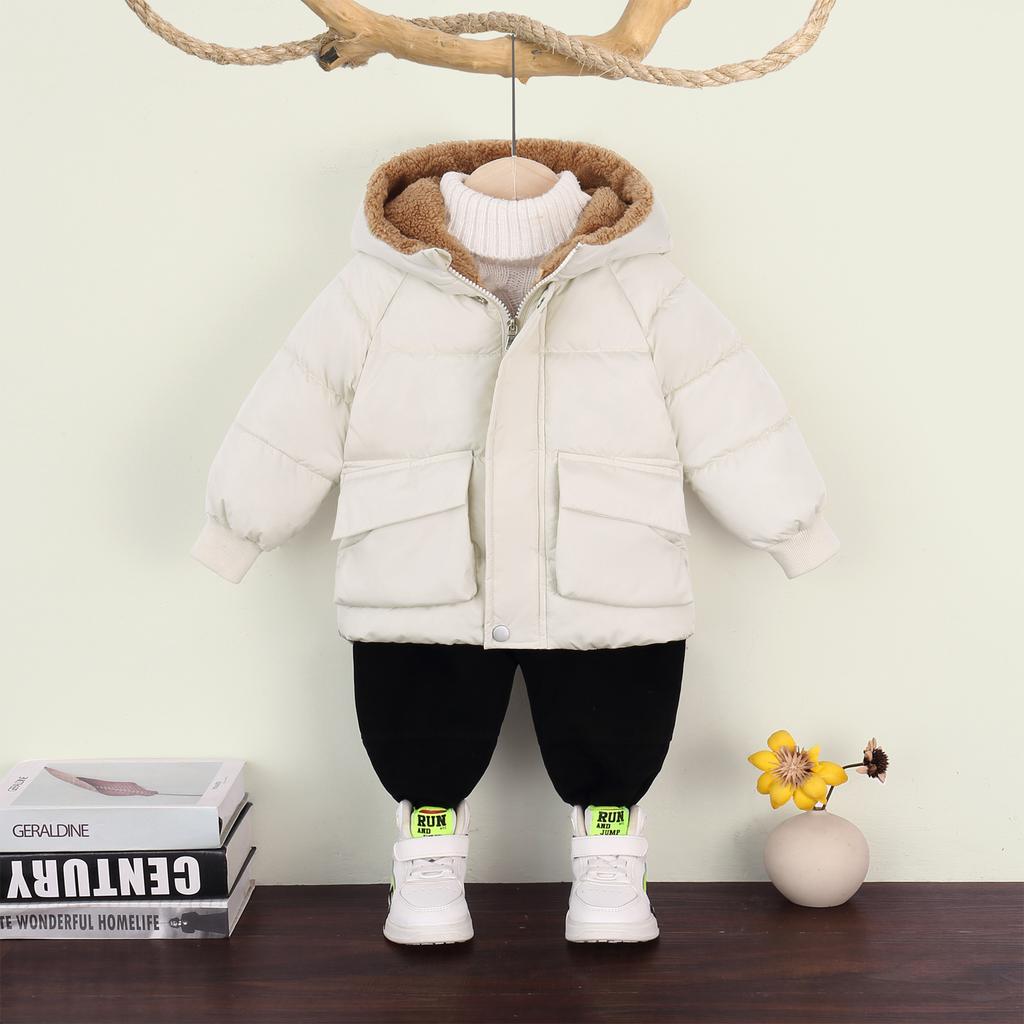 Children's Down Cotton-padded Clothes: Thick Cotton-padded Jackets for Boys In Winter and Down Jackets for Girls