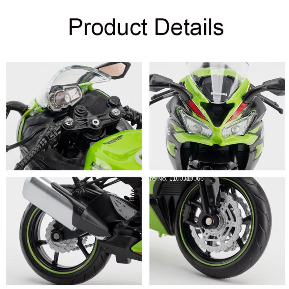 2026 New 1/12 Kawasaki Ninja ZX-6R Motorcycle Toy 1:12 RMZ City Diecast Model Super Sport Miniature Collection Gift for Boy Children Kid