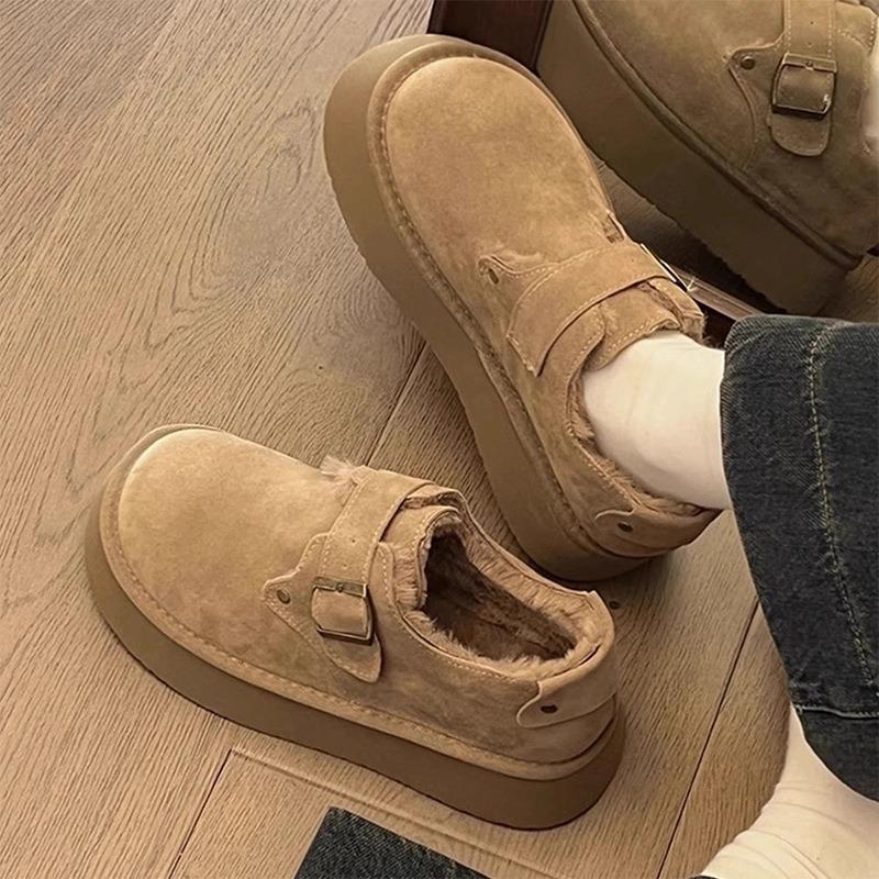 Single shoe women's full bun autumn new one-pedal thick sole heightening fishing