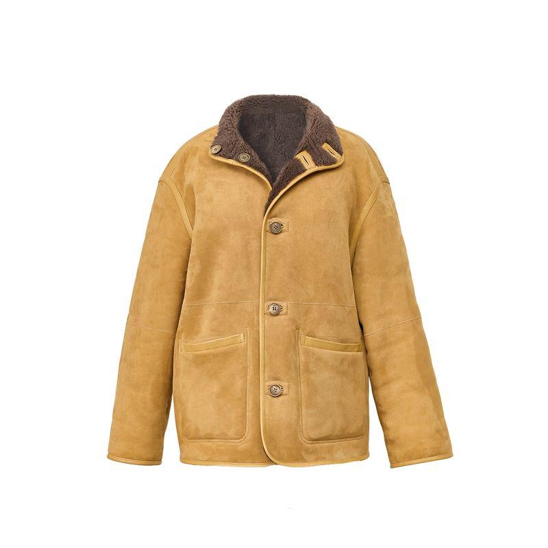 

Blacknini Yin WAF/ Маленькое Солнце Испанское Пальто из Замши без Покрытия Meiru Fur integrated Outwear S