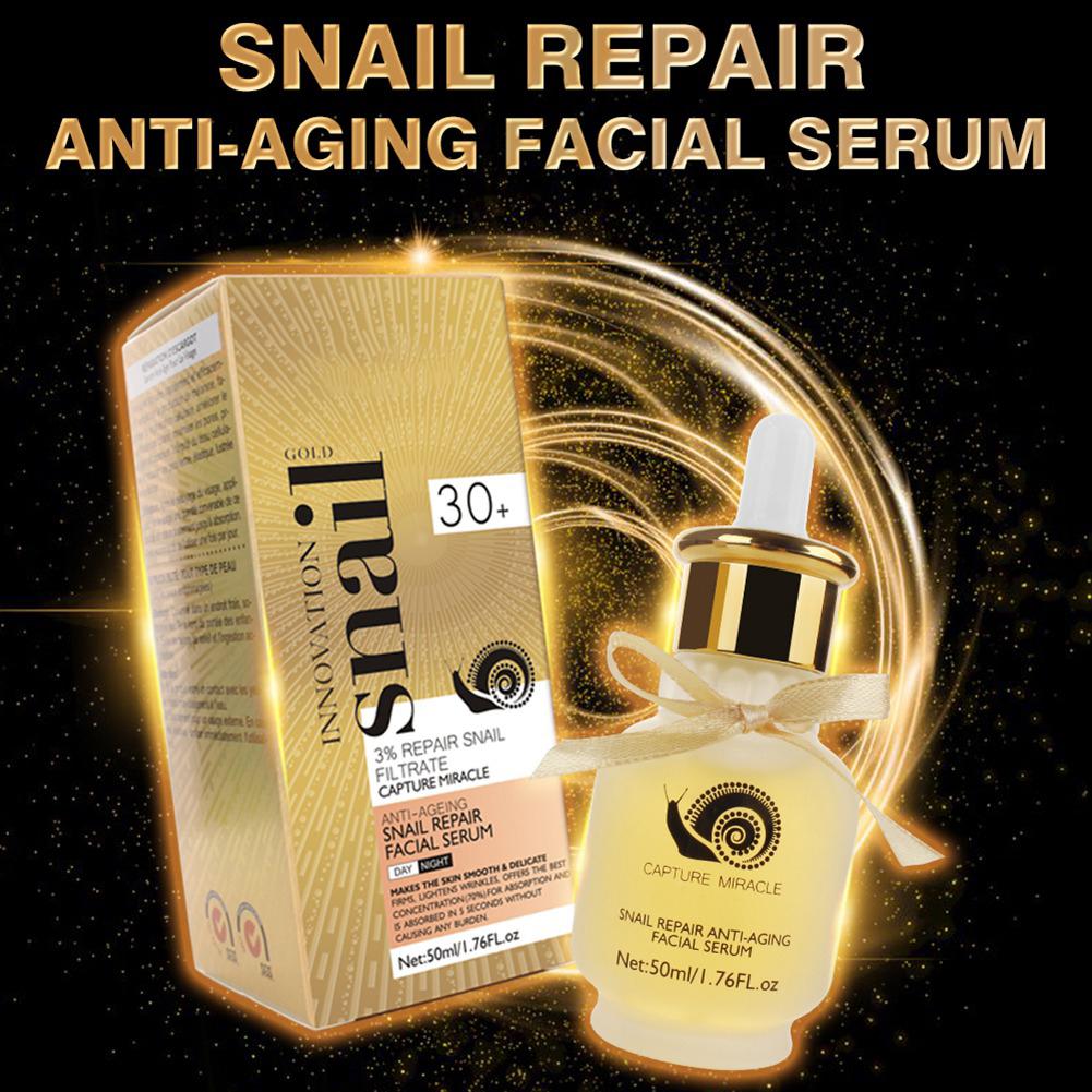 50 мл Оригинальная сыворотка для лица Golden Snail Essence, осветляющая и увлажняющая тонкая линия, осветляющая лицо