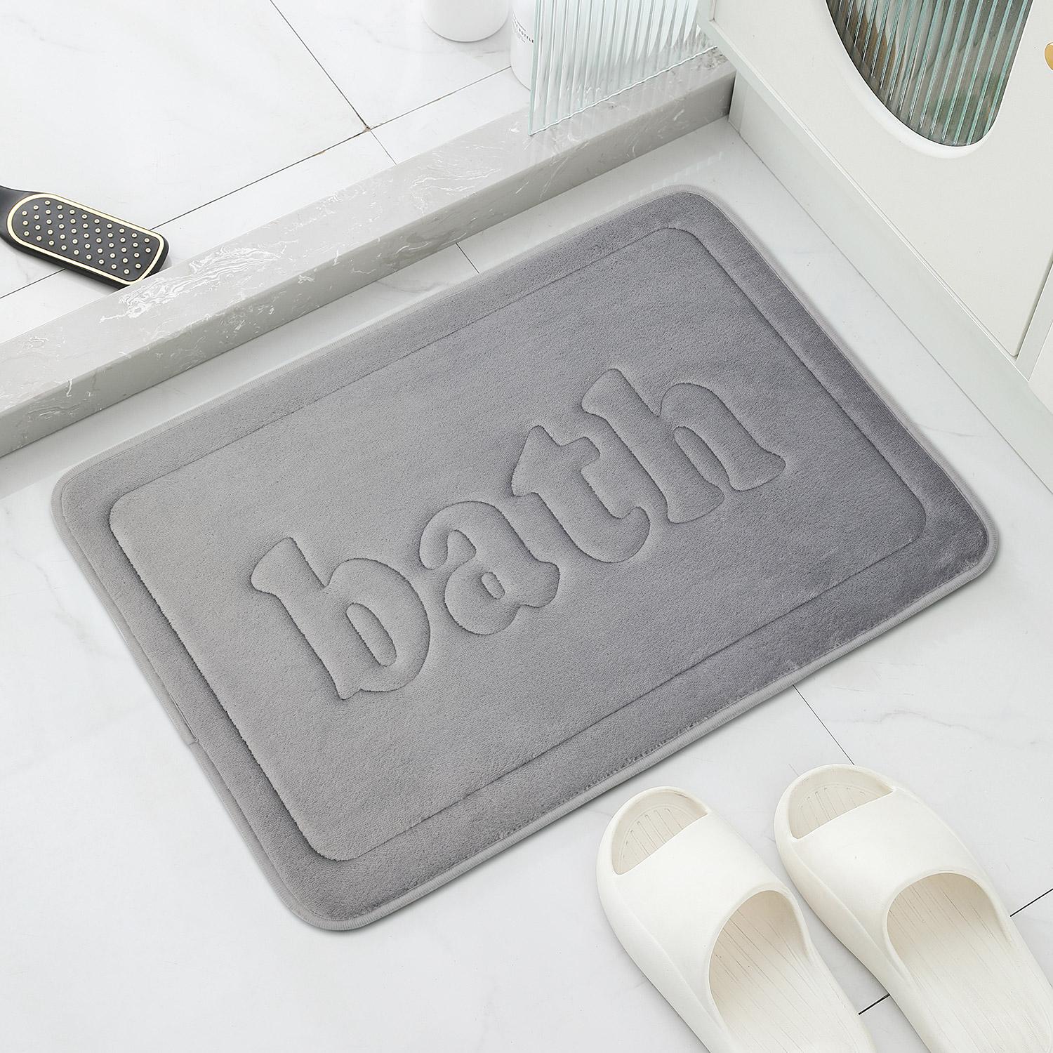 

Нескользящий коврик для ванной комнаты, мягкий коврик для ванной комнаты, впитывающий коврик для ванной, толстый бархатный коврик для двери, ковер для украшения дома, коврик для ванной 400MMx600MM светло-серый