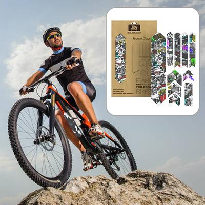 Nálepky na přední vidlici horského kola MTB 3D nálepky Samolepky na přední vidlici silničního kola Fólie Ochrana proti poškrábání