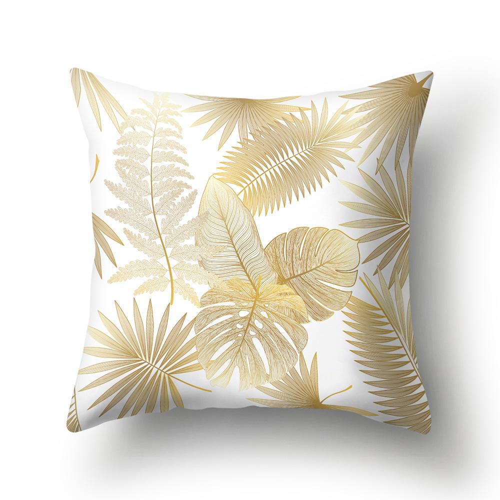Golden Geometric Puzzle Array Pillow Car Pillow Long Pillow Cushion